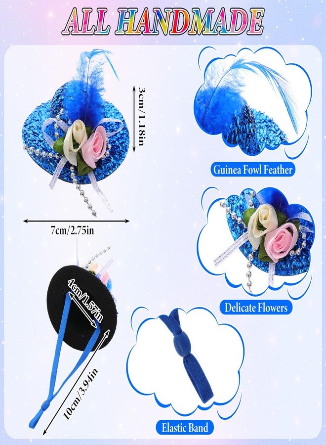 Shinylin 12 Pieces Chicken Tutus for Hens and Chicken Clothes Hats Skirt Princess Dress Hen Decoration Clothing for Chickens Colorful Feather Skirt Tutu Dress Outfit for Hen - Image 3